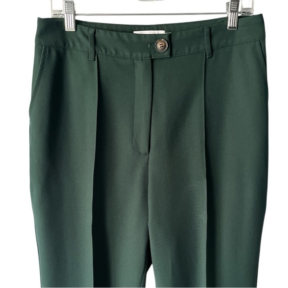NWOT Greylin Straight Leg High Waist Dark Forest Green Trouser Pants Large - Picture 7 of 14